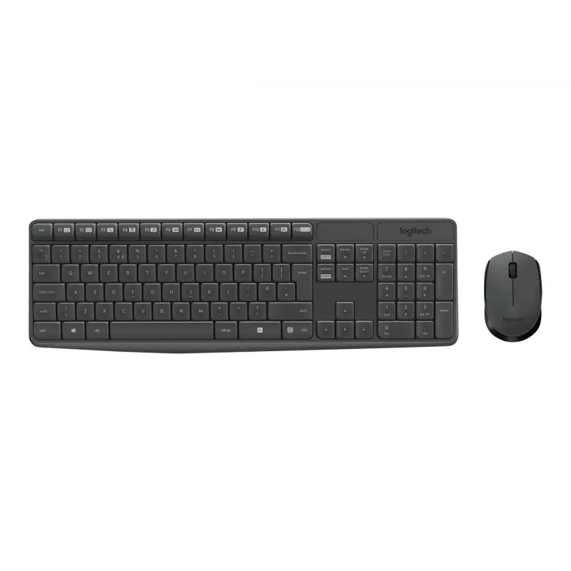 Logitech MK235 vastupidav juhtmevaba klaviatuuri ja hiire komplekt hall