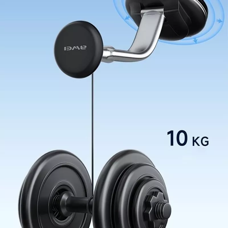 Magnetiline telefoni hoidik Awei X45 esiklaasile ja armatuurlauale kinnitamiseks, ühildub nutitelefonidega