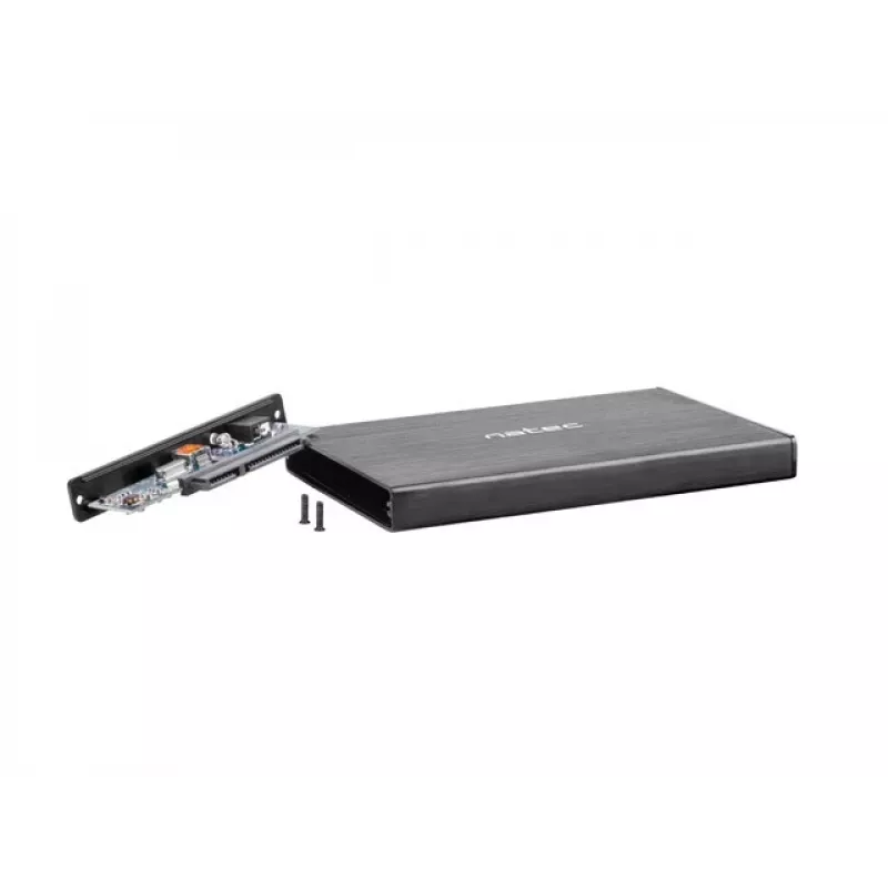 NATEC RHINO GO korpus USB 3.0 2,5-tollisele SATA HDD/SSD-le, must alumiinium