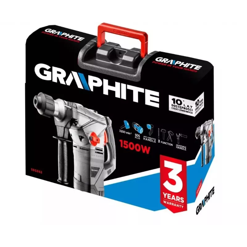 Graphite 58G862 pöördvasar 1500 W 750 RPM SDS Plus