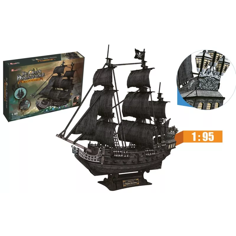 PUZZLE 3D Suur piraadilaevade komplekt Queen Revenge