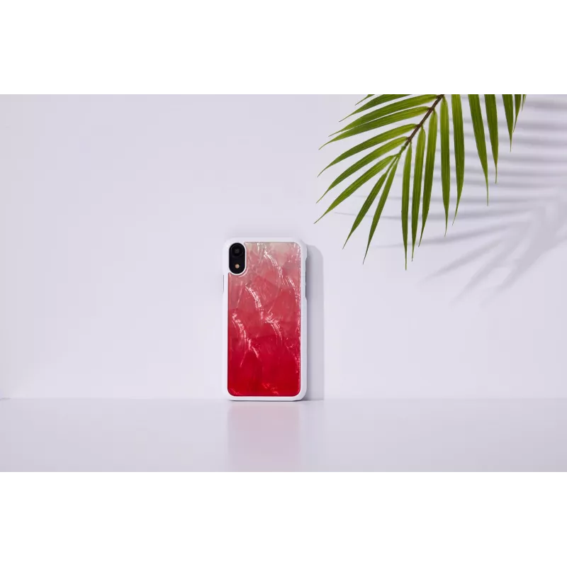 Nutitelefoni ümbris iKins iPhone XR jaoks — roosa järv ja valge värv