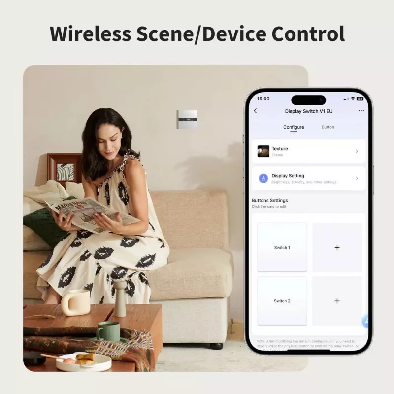 AQARA Display Switch V1 (WS-K02D) - Zigbee lüliti ekraaniga