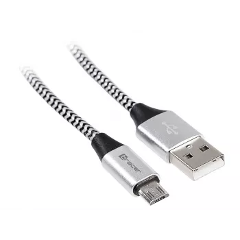 USB-kaabel Tracer TRAKBK46928 1 m USB A Micro-USB B Must Hõbedane