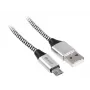 USB-kaabel Tracer TRAKBK46928 1 m USB A Micro-USB B Must Hõbedane