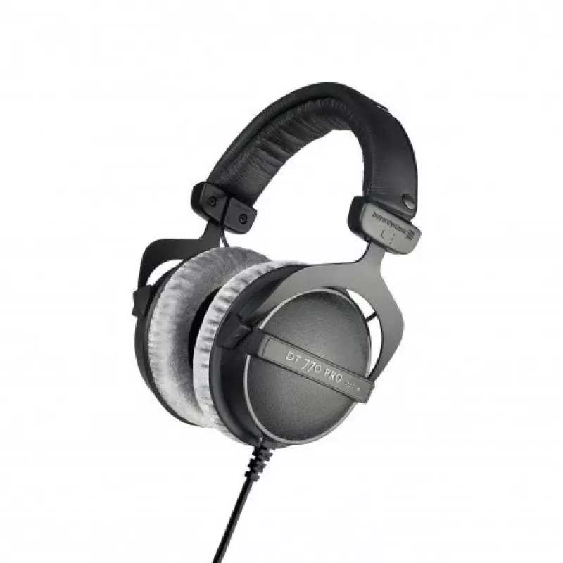 Stuudiokõrvaklapid Beyerdynamic DT 770 PRO 80Ω — suletud, kõrvaümbrused, 5–35000 Hz, 96 dB, 3,5 mm, kullatud pistik
