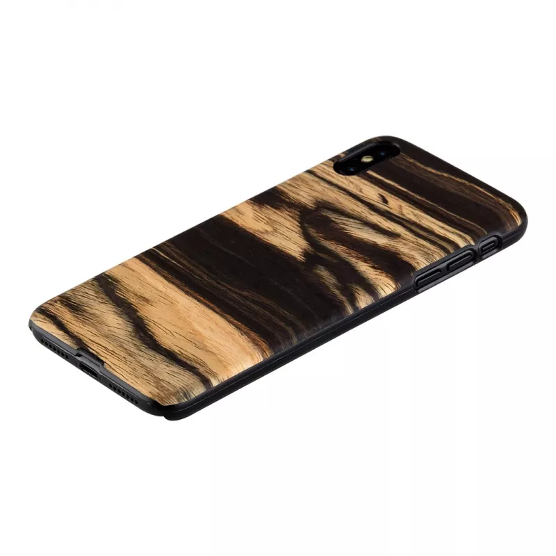 Telefonikorpus man and wood iPhone XS Max jaoks — valge eebenipuu must