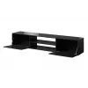 TV-kapp Cama Meble SLIDE 200K — 200x40x37 cm, läikiv must, puitlaastplaadist pealispind