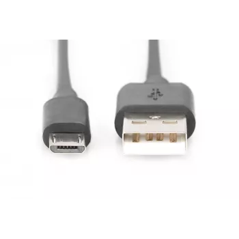 Assmann USB 2.0 ühenduskaabel. tüüp A - mikro B M/M. 1,0 m. USB 2.0 ühilduv. UL. must (AK-300110-010-S)