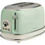 Ariete 155 Design 2 Slice Röstija võileivakorvidega, 6 röstimisastet, 810 W, roostevabast terasest korpus, eemaldatav purukauss, pastellroheline