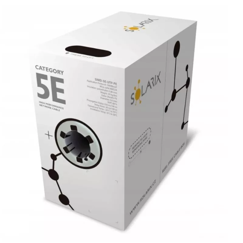 Võrgukaabel Solarix SXKD-5E-UTP-PE UTP CAT5E 305m Must