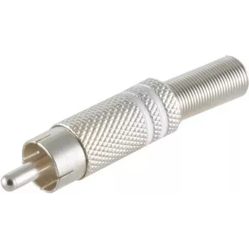 RCA (Cinch) pistik ShiverPeaks 52000-W — metallkorpus, 6 mm, valge