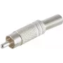 RCA (Cinch) pistik ShiverPeaks 52000-W — metallkorpus, 6 mm, valge
