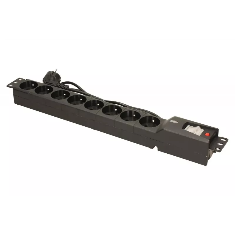 LESTAR LXARM 810 G-A K.:CZ 1,5M 19PDU must 8 vahelduvvoolu pistikupesa 230 V 1,5 m