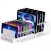 Unitek laadimisjaam 10X USB 2.4A 60W valge