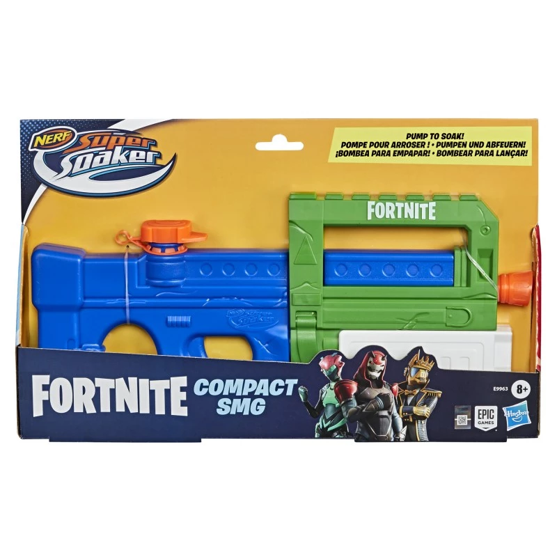 Veepritsija NERF Super Soaker Fortnite Compact SMG 2023 mudel (mänguasi veesüttija)