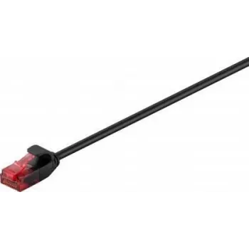 Wentronic Goobay CAT 6 õhuke ühenduskaabel, U/UTP, must, 0,25 m - vasest materjal (71548)