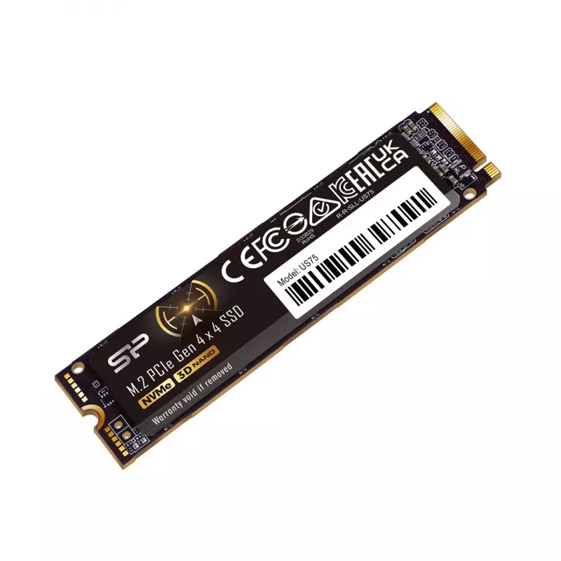 SSD M.2 2280 2 TB Silicon Power US75 PCIe 4.0 NVMe, lugemiskiirus 7000 MB/s, kirjutamiskiirus 6000 MB/s