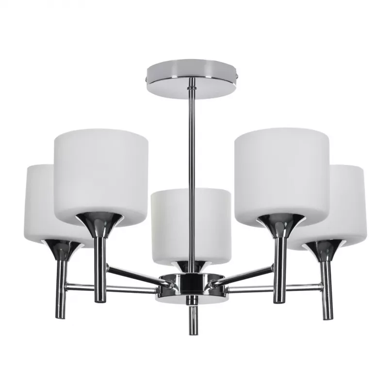 Klassikaline lühterlaelamp Activejet MIRA Chrome 5xE27 elutuppa