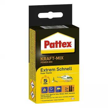 Pattexi kahekomponendiline liim Power Mix, 2 tk × 12 g