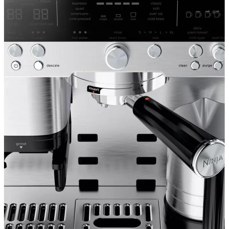 Espressomasin Ninja ES601EU — 2 L veepaak, 1 tassi maht, must/roostevaba teras
