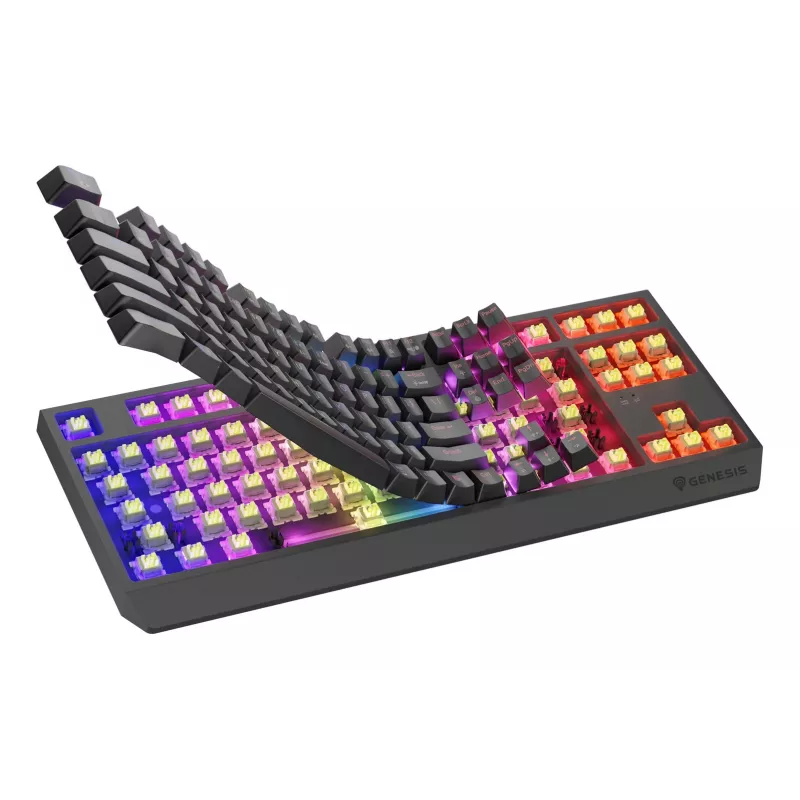 GENESIS Thor 230 TKL klaviatuur Mängimine USB + RF juhtmevaba + Bluetooth QWERTY USA inglise Must