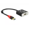 Video kaabliadapter DeLOCK 62736 USB Type-A HDMI-le 0,2 m Must