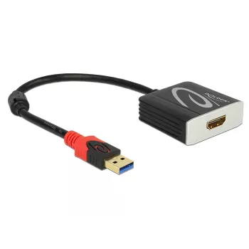 Video kaabliadapter DeLOCK 62736 USB Type-A HDMI-le 0,2 m Must