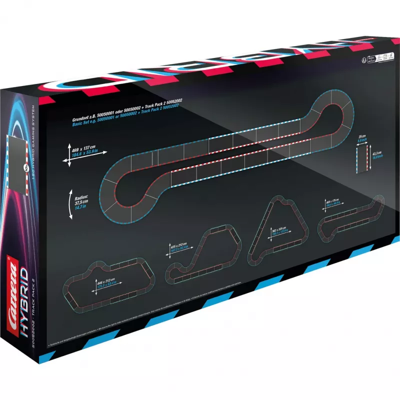 Slot car track extension pack CARRERA Hybrid Track Pack 2 Extension / Car Set