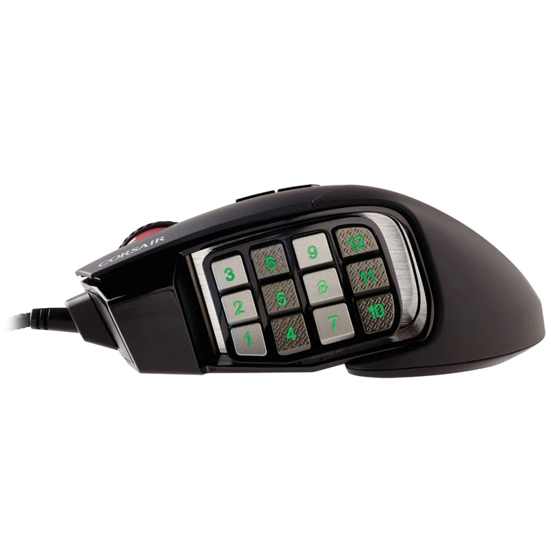 Corsair mängurihiir Scimitar RGB Elite optiline juhtmega 17 klahvi 18000 dpi must