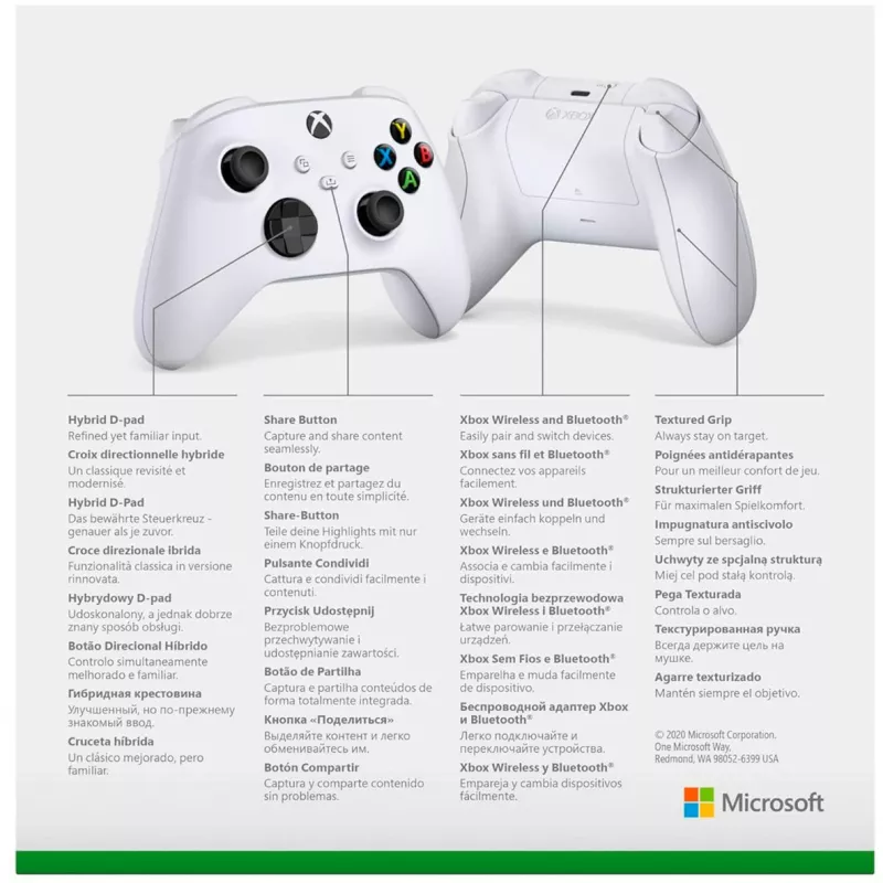 Gamepad Microsoft Xbox Wireless Controller Valge