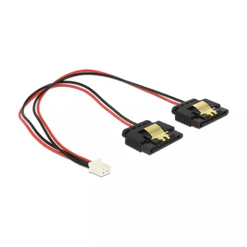 Sisemine toitekaabel DeLOCK 85249 0,2 m Molex kuni 2x SATA