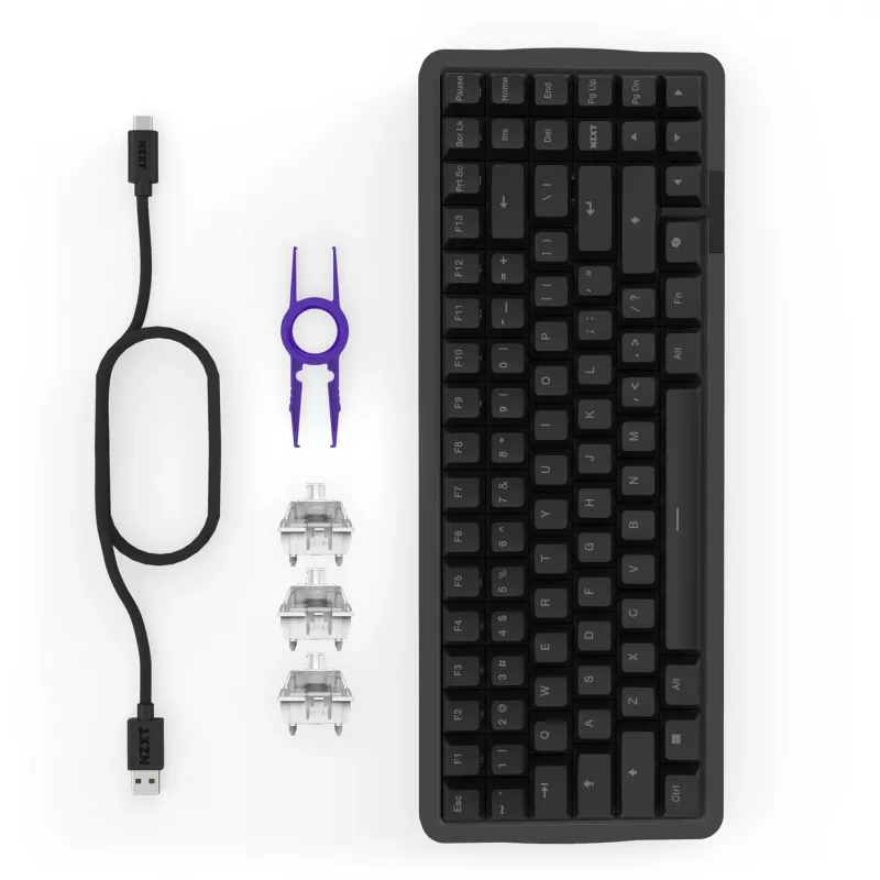 FUNCTION Elite MiniTKL, mänguklaviatuur must, DE-paigutus, NZXT Swift