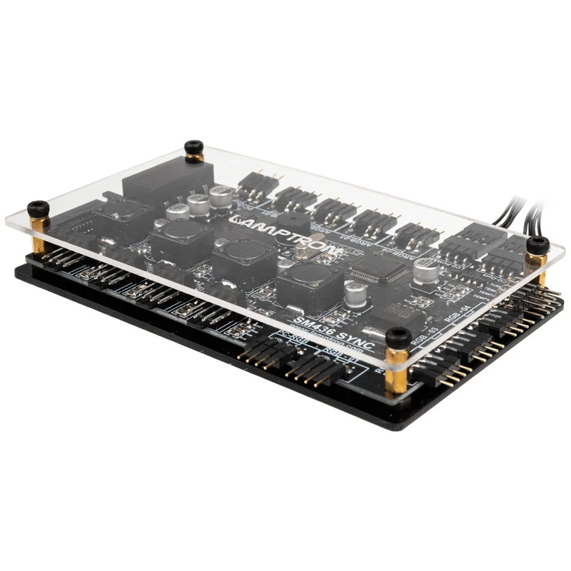 Lamptron PCI RGB ventilaatori ja LED kontroller SM436 Sync Edition, must