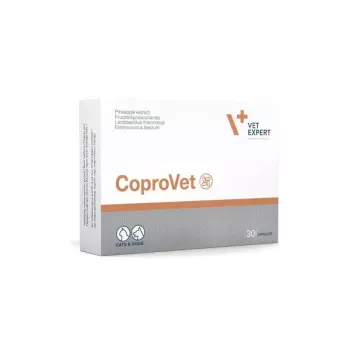 VETEXPERT CoproVet kapslid koertele ja kassidele — 30 kapslit, soolestiku mikrofloora stabiliseerimiseks, gluteenivaba, säilitusainetevaba