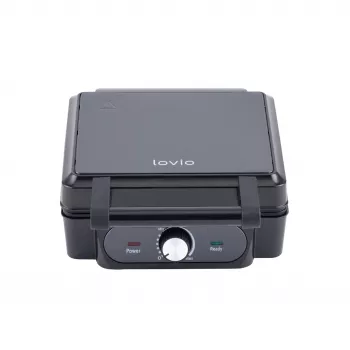 Vahvlimasin Lovio LVWF001BK — 1400W, must, elektriline tööpinnavahvliraud