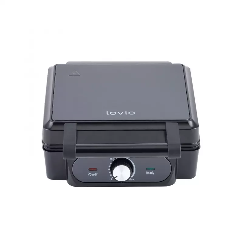Vahvlimasin Lovio LVWF001BK — 1400W, must, elektriline tööpinnavahvliraud