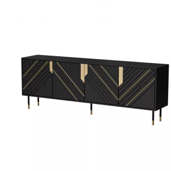 Chest of drawers cama meble Cama 4D MOUNTAIN 204x40x72 cm — Must & gold, MDF/particle board