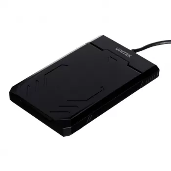 HDD/SSD korpus Unitek Y-3036, 2,5-tolline SATA III, USB 3.2 Gen 1 (5 Gbit/s), UASP, integreeritud USB-A kaabel, must