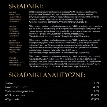 Märg kassitoit Sheba Nature's Collection Mix 40×85 g kotikestega pakend — täiskasvanud, peamine maitse kalkun, niiskus 83%, valk 7,8%