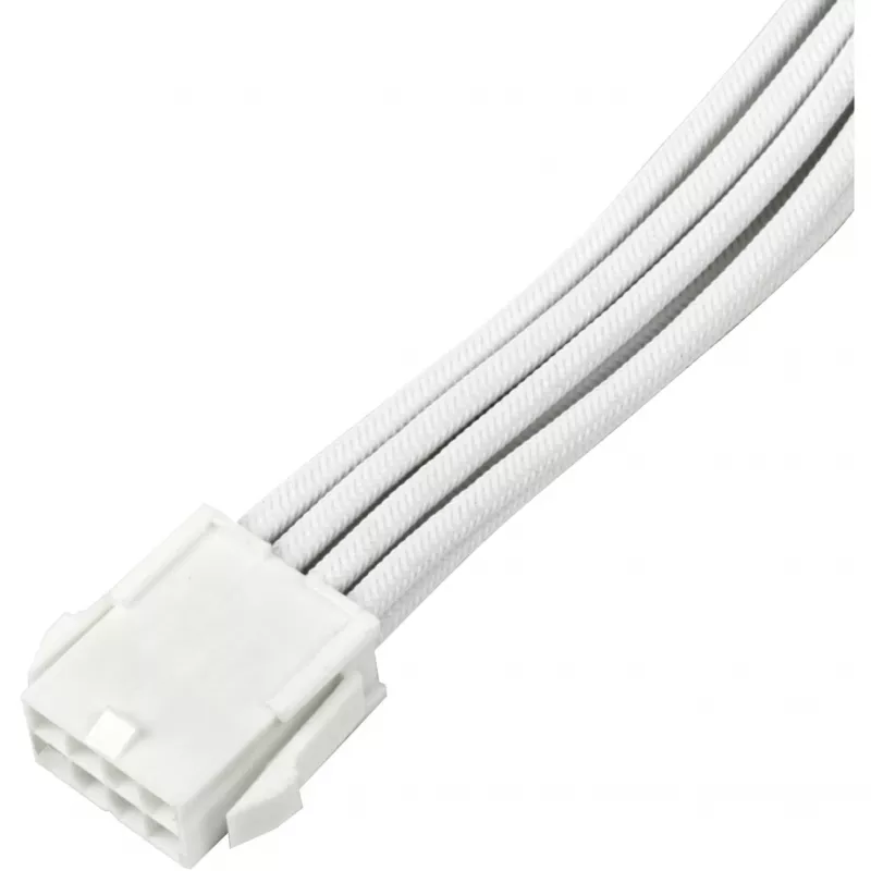 Toiteploki pikenduskaabel SILVERSTONE PCIe 8‑pin SST-PP07E-PCI8W-V2 30 cm valge