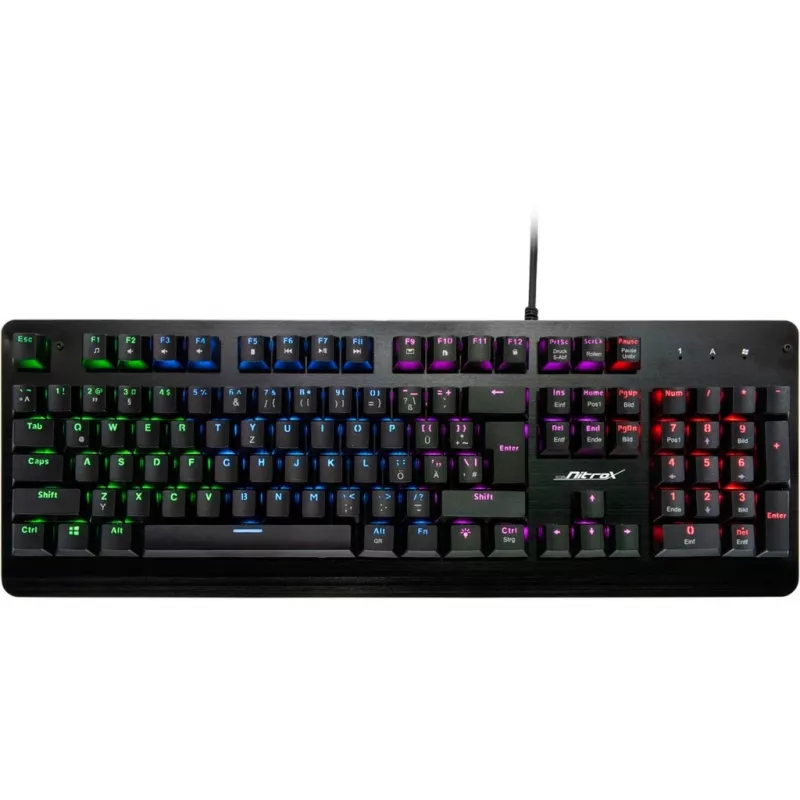 Inter-Tech NK-2000ME klaviatuur USB QWERTZ must (88884100)