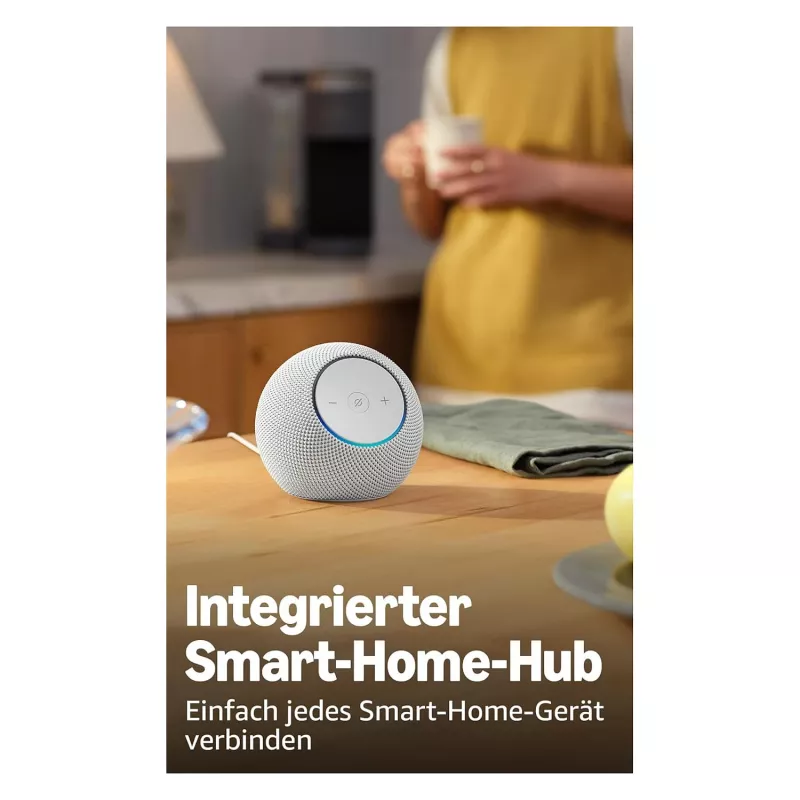 Amazon Echo Dot Max 2025 väljalase - Glacier White - Bluetooth (B0DKLVWZPF)