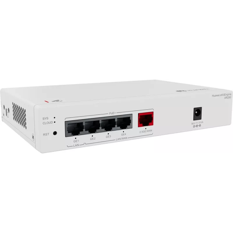 Huawei AR280 Gbit PoE ruuter (1) 2.5G PoE+, (4) Gbit PoE+, 41W