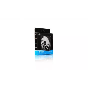 120 mm ventilaator DeepCool RF120W — 1300 p/min, 1,32 mmH2O, läbipaistev must