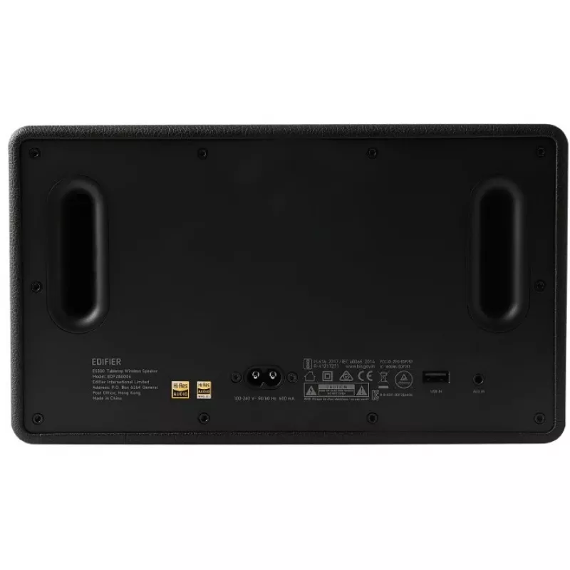 Peokõlar Edifier ES300 Must — 2-suunaline, 60 W RMS, Bluetooth LDAC/SBC, USB-A, pöörlev helitugevus