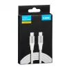 USB-C-USB-C-kaabel IBOX IKUTC2W 2 m, USB 2.0, 3 A, valge, tekstiilpunutis
