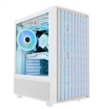 PC-korpus MODECOM BREEZE ARGB Flow MIDI Must — ATX, 3x140mm ees + 1x140mm taga, karastatud klaas, USB-C