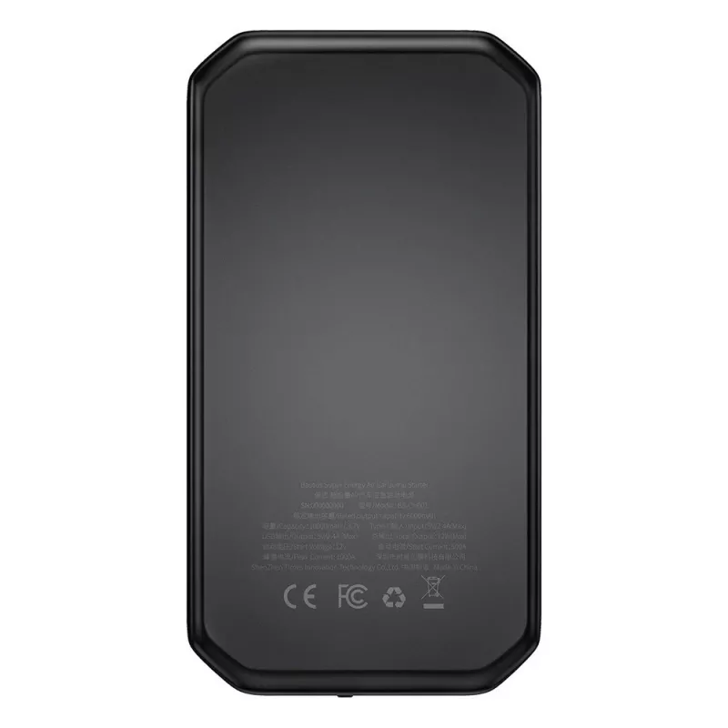 Baseus BS-CH001 - käivitusseade, võimendi 10000 mAh 12V (1000 A / 500 A) + krokodilliklemmid (must)