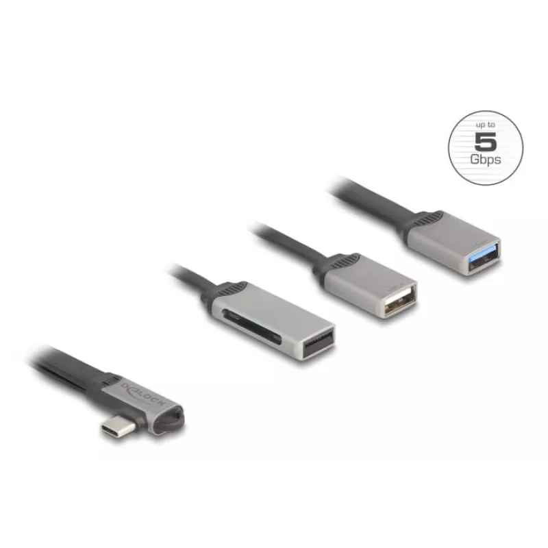 DeLOCK 64303 USB 3.2 Gen 1 USB-C Hub 5000 Mbit/s Hall